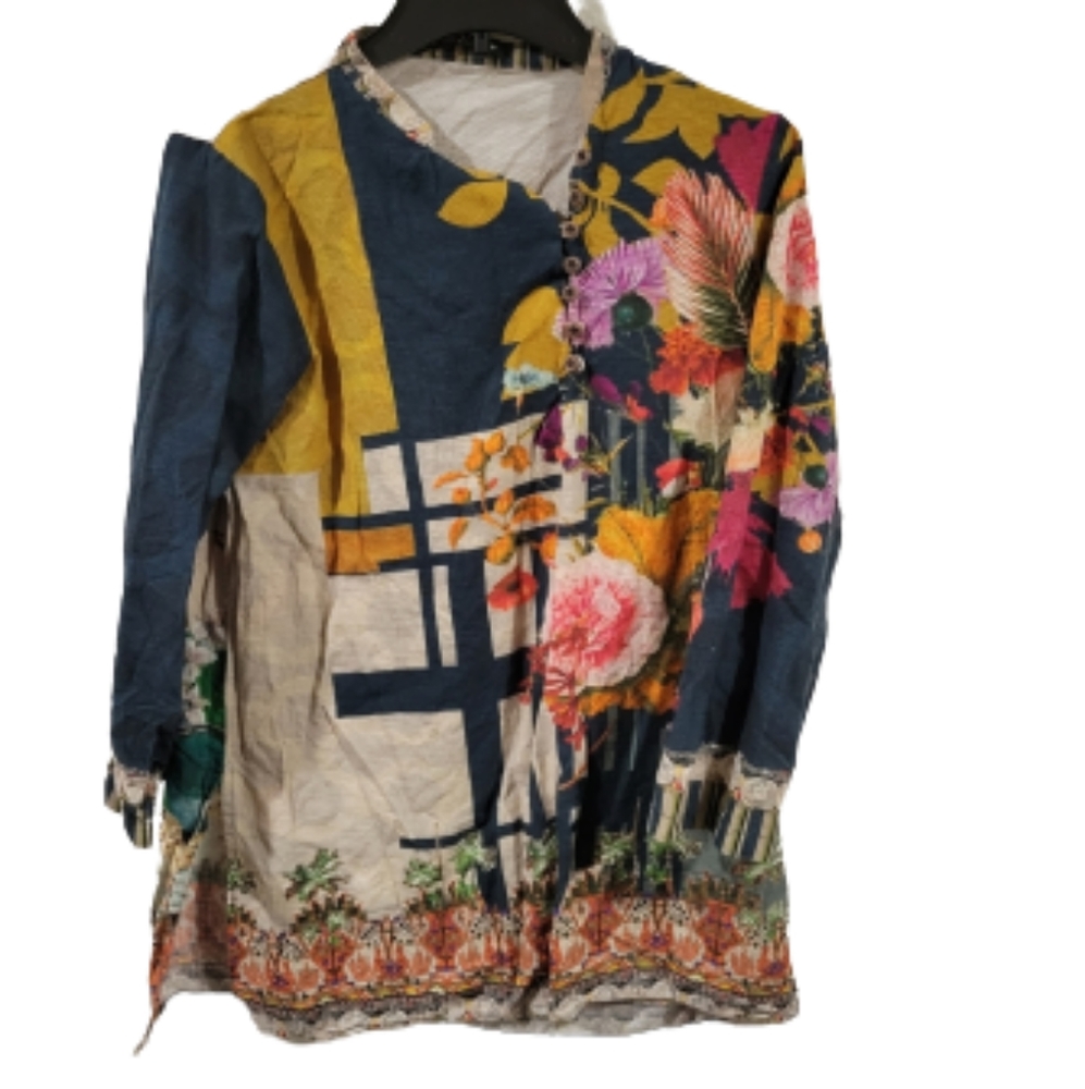Limelight Multicolor Floral Patchwork Tunic